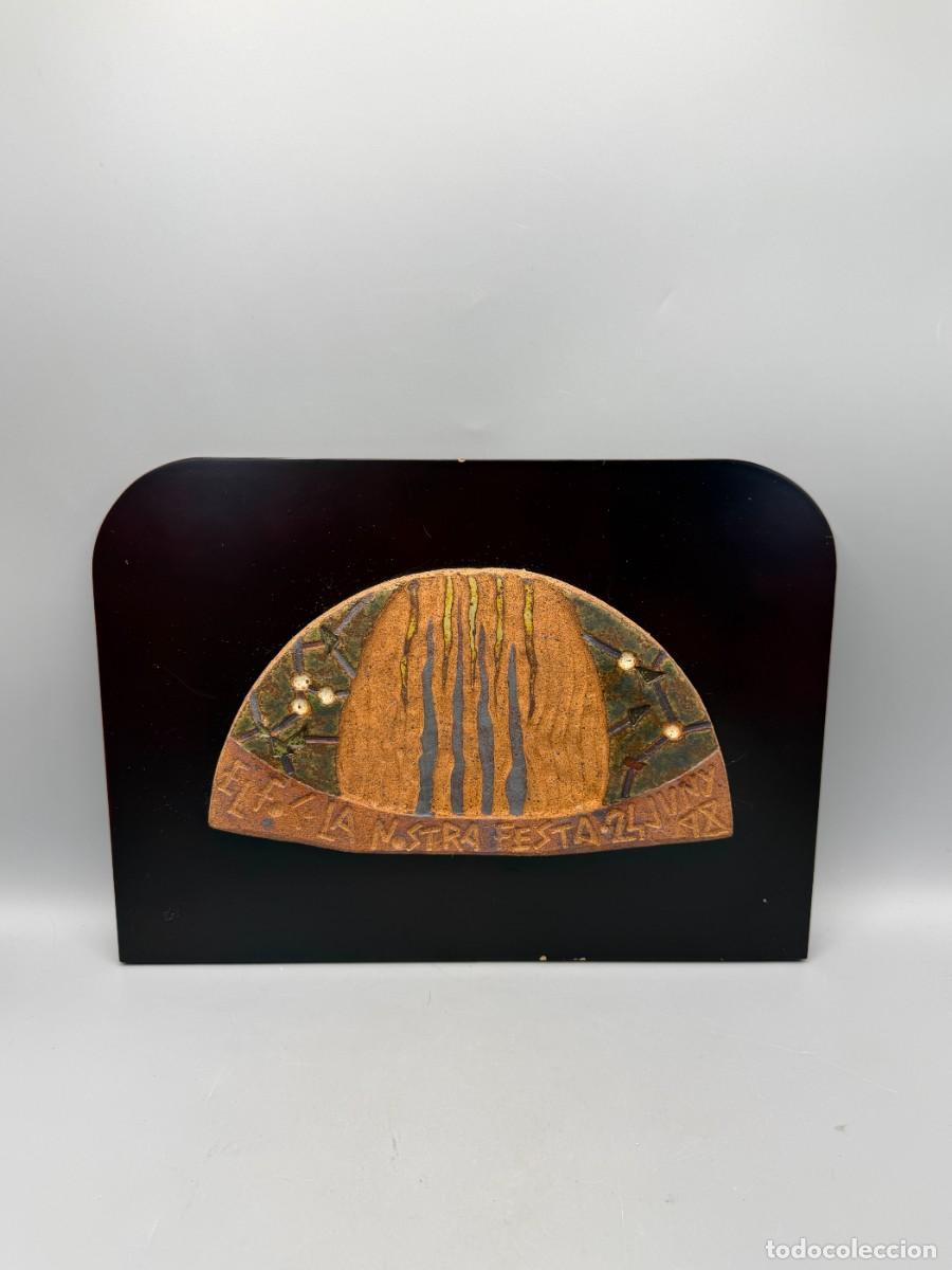 Vintage: ALIAS PAUL&Iacute; O LLUIS PEREZ CALVO PLACA O RELIEVE ARTISTICO DE CERAMICA VINTAGE FIESTA SANT JOAN
