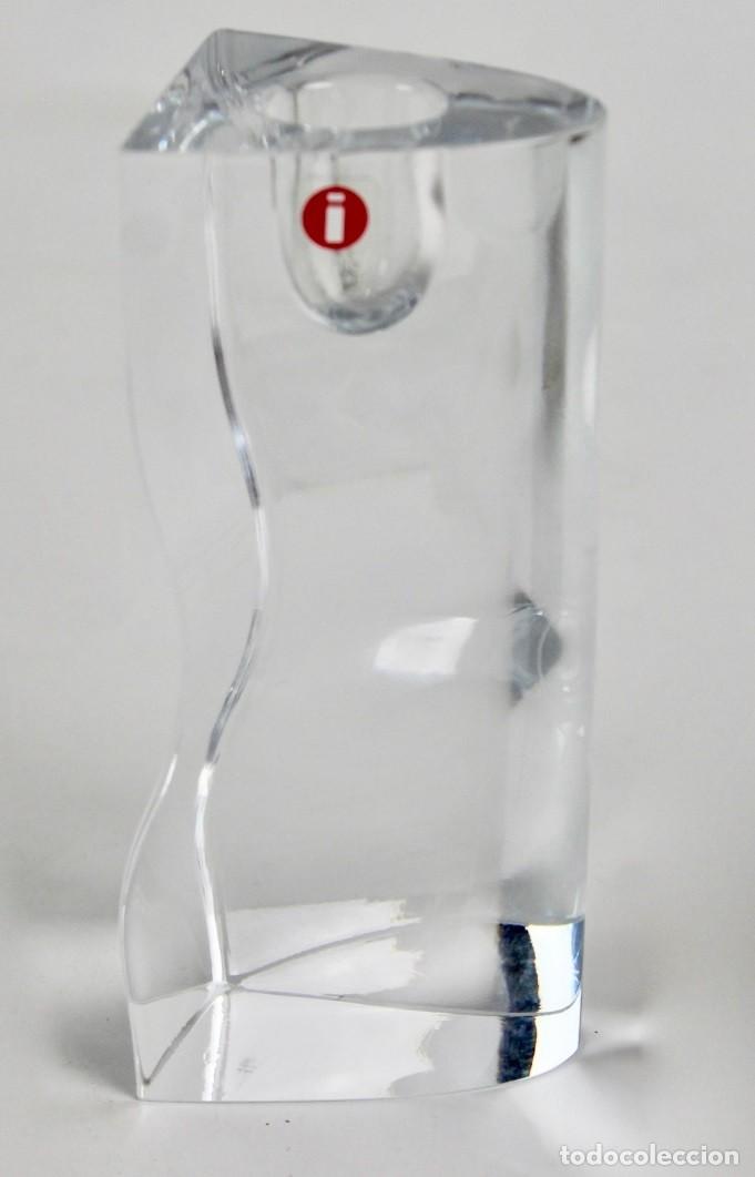 Vintage: Candelabro de cristal pesado &rdquo;Arkipelago&rdquo; / Iittala &ndash; Dise&ntilde;o de Tiina Nordstr&ouml;m (A&ntilde;os 80)