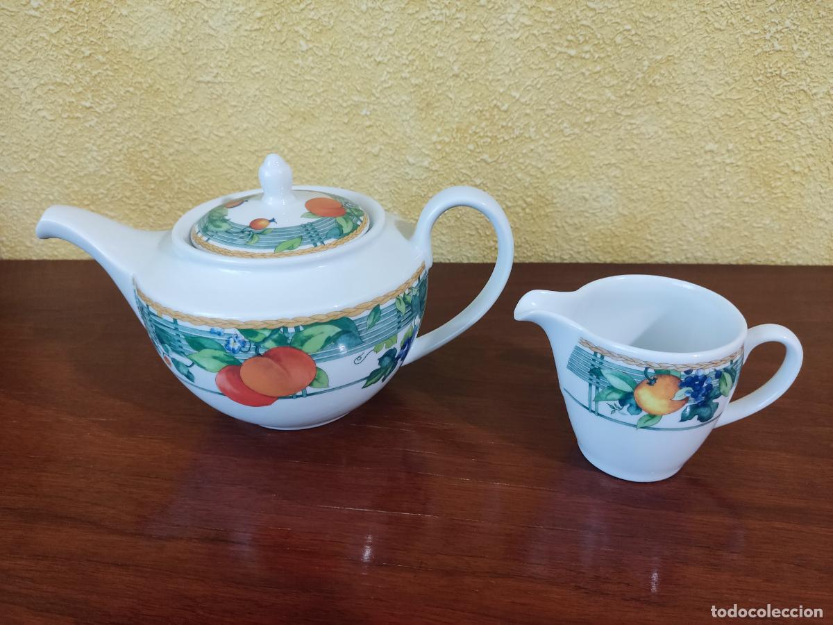Vintage: Tetera y lechera de porcelana fina de Wedgwood 1995-6. Vintage.