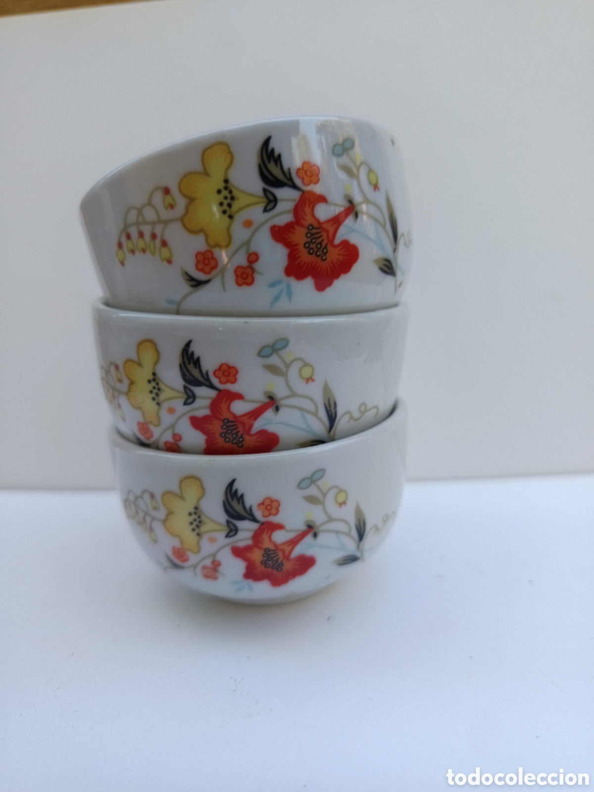 Vintage: CUENCOS SAKE PORCELANA JAPONESA DECORADOS A MANO
