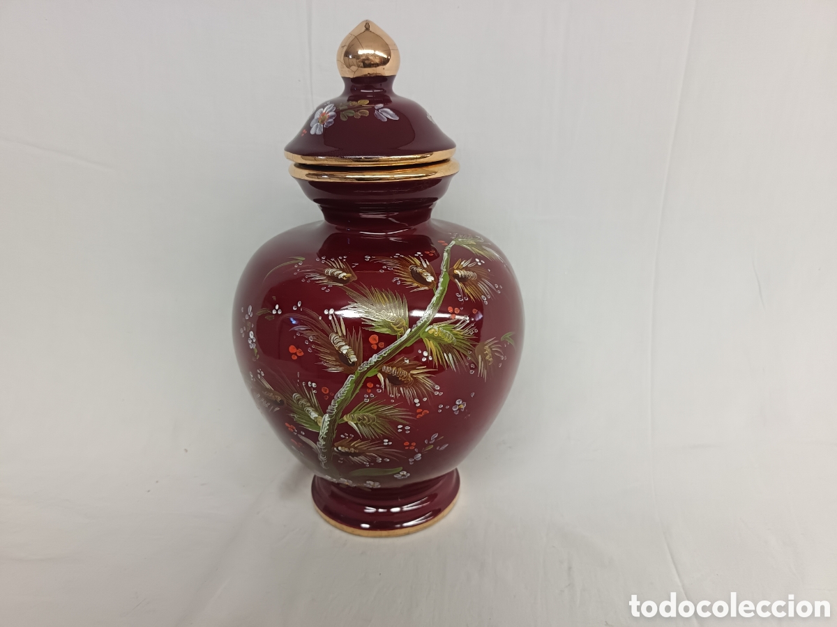 Vintage: JARRON , HURNA , TIBOR, CERAMICA ESMALTADA Y DECORADA