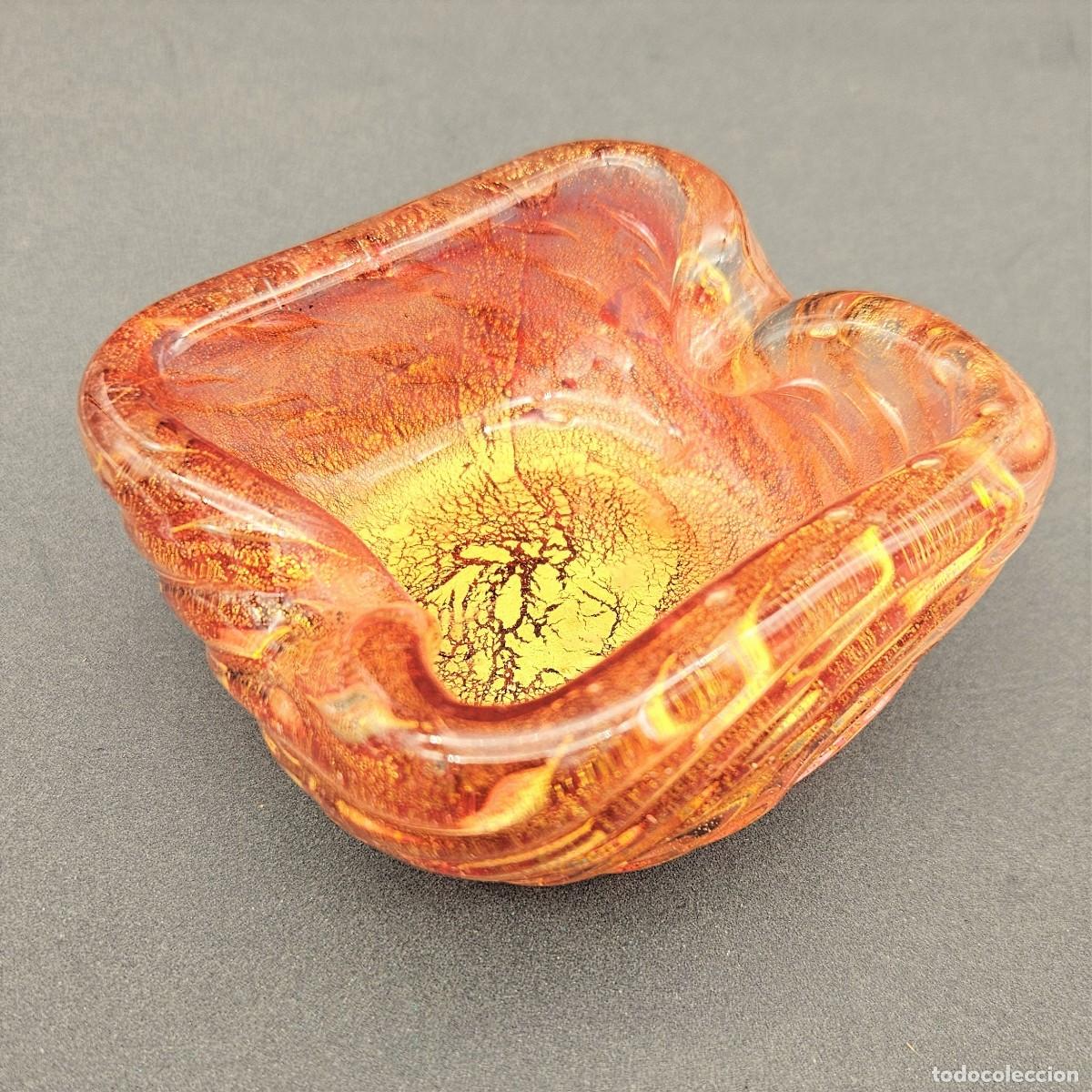 Vintage: Cenicero vintage de cristal de Ercole Barovier & Toso Murano. Italia 1950 - 1959