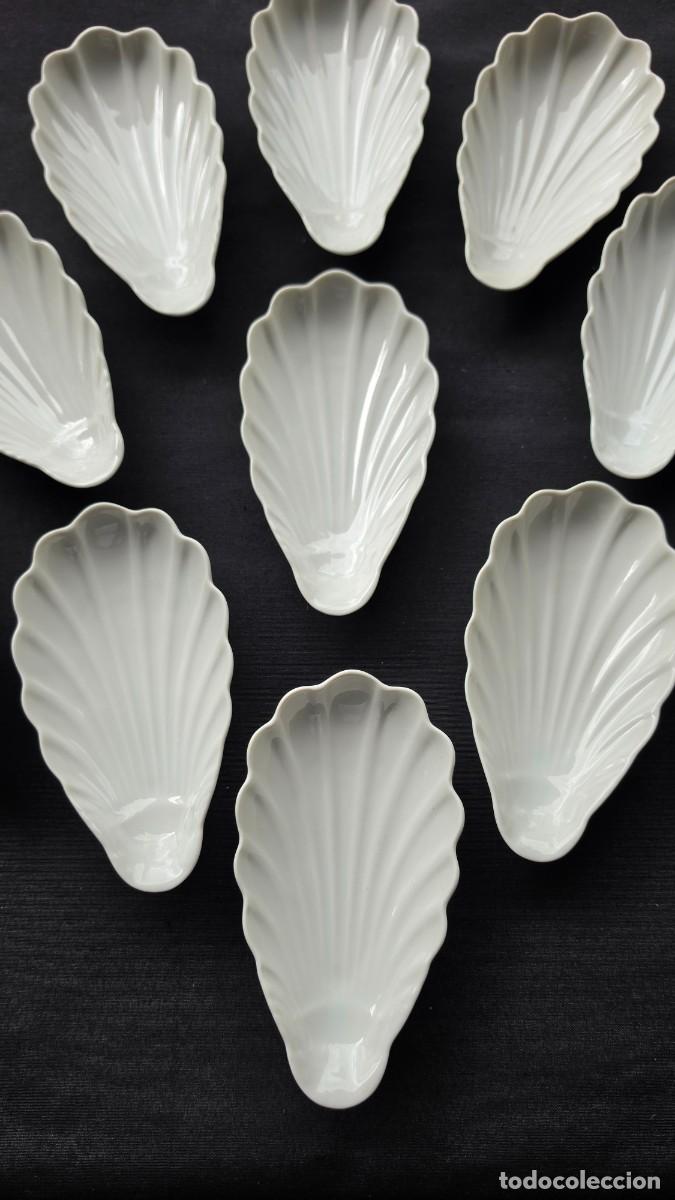 Vintage: 11 Ramequines de Porcelana Francesa Pillivuyt Forma Concha Molde Vintage Platto de Servir especial p