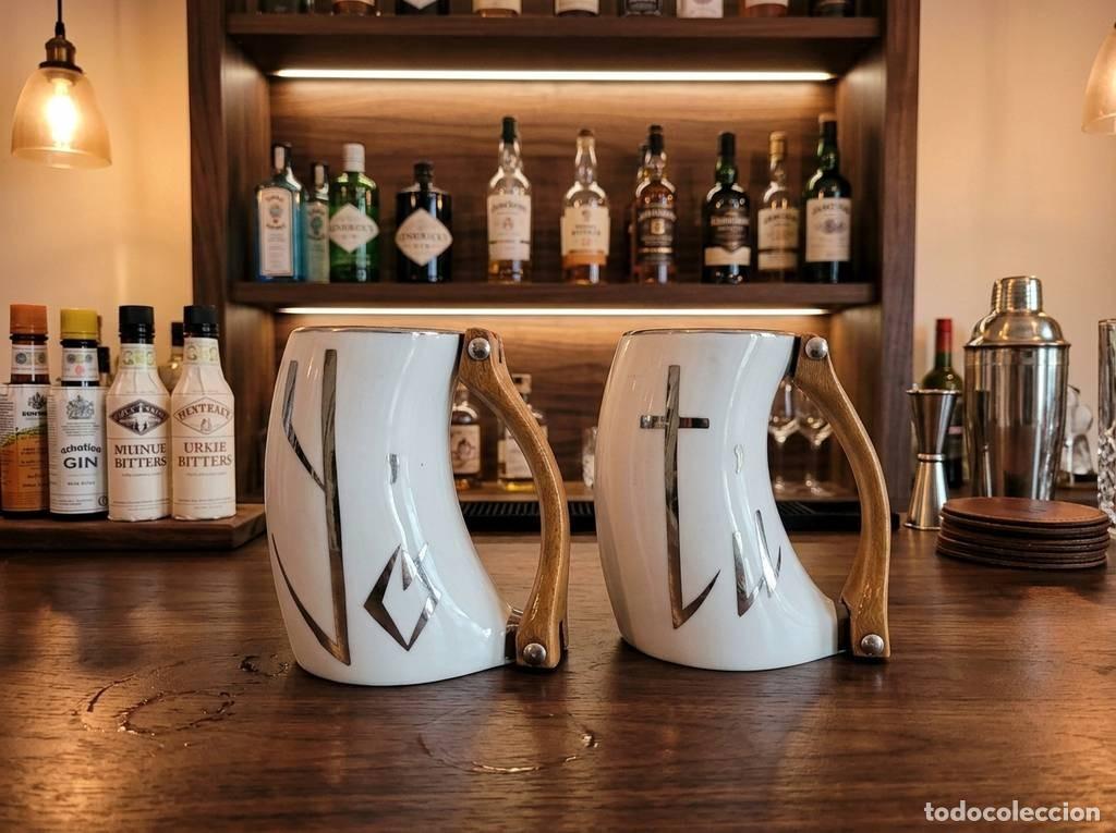 Vintage: PAREJA DE TAZAS MUY ORIGINALES