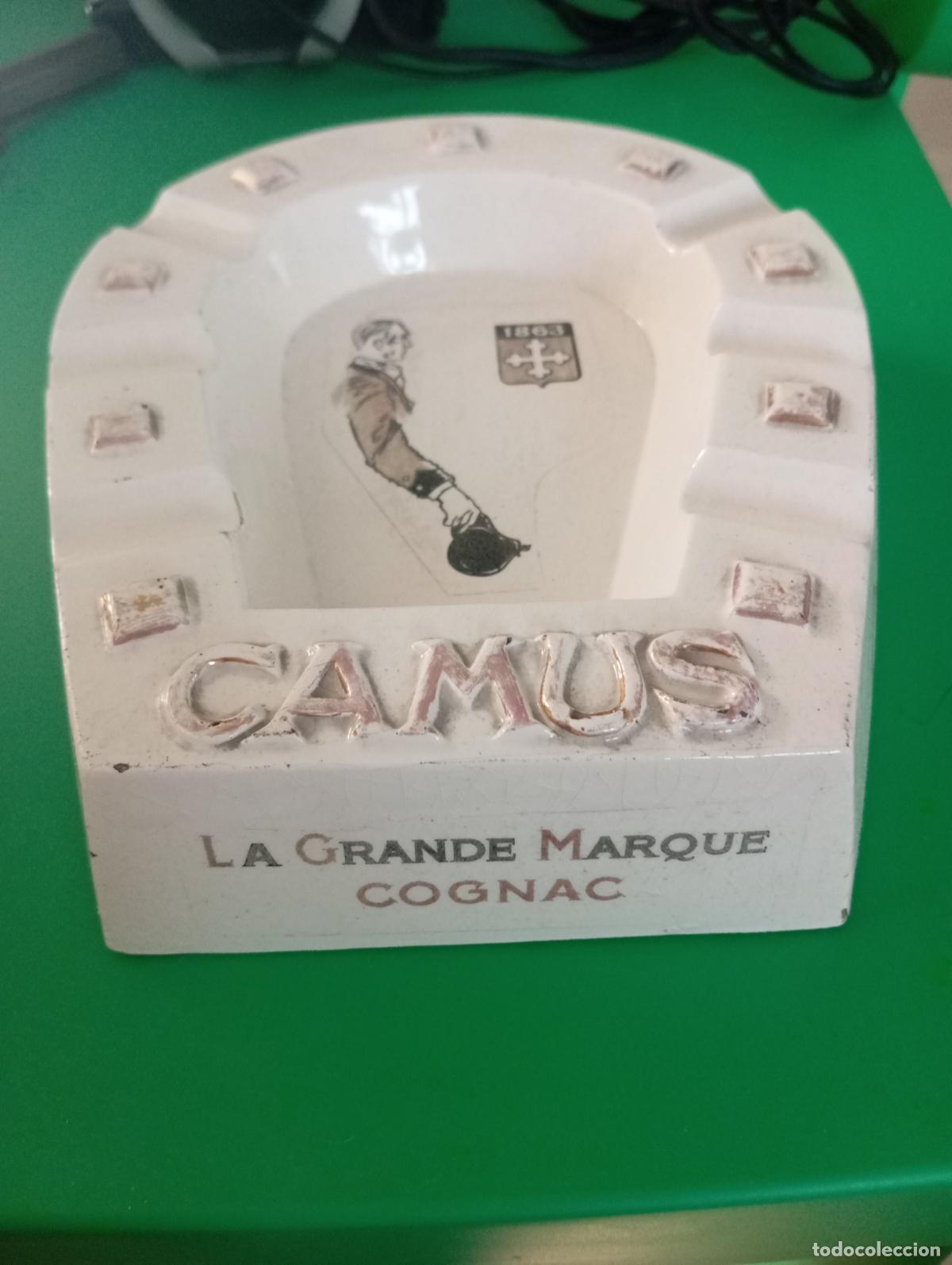 Vintage: Cenicero Vintage A&ntilde;os 70 Cognac CAMUS Forma de Herradura Cer&aacute;mica Roullet-Renoleau Angoul&ecirc;me