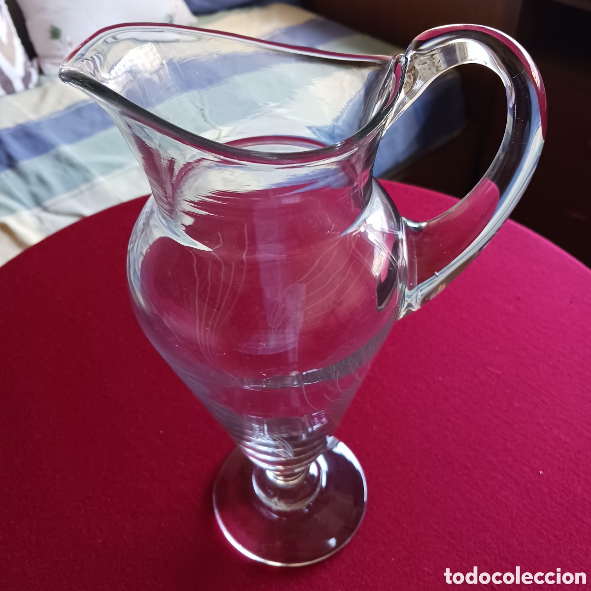 Vintage: Jarra de cristal transparente
