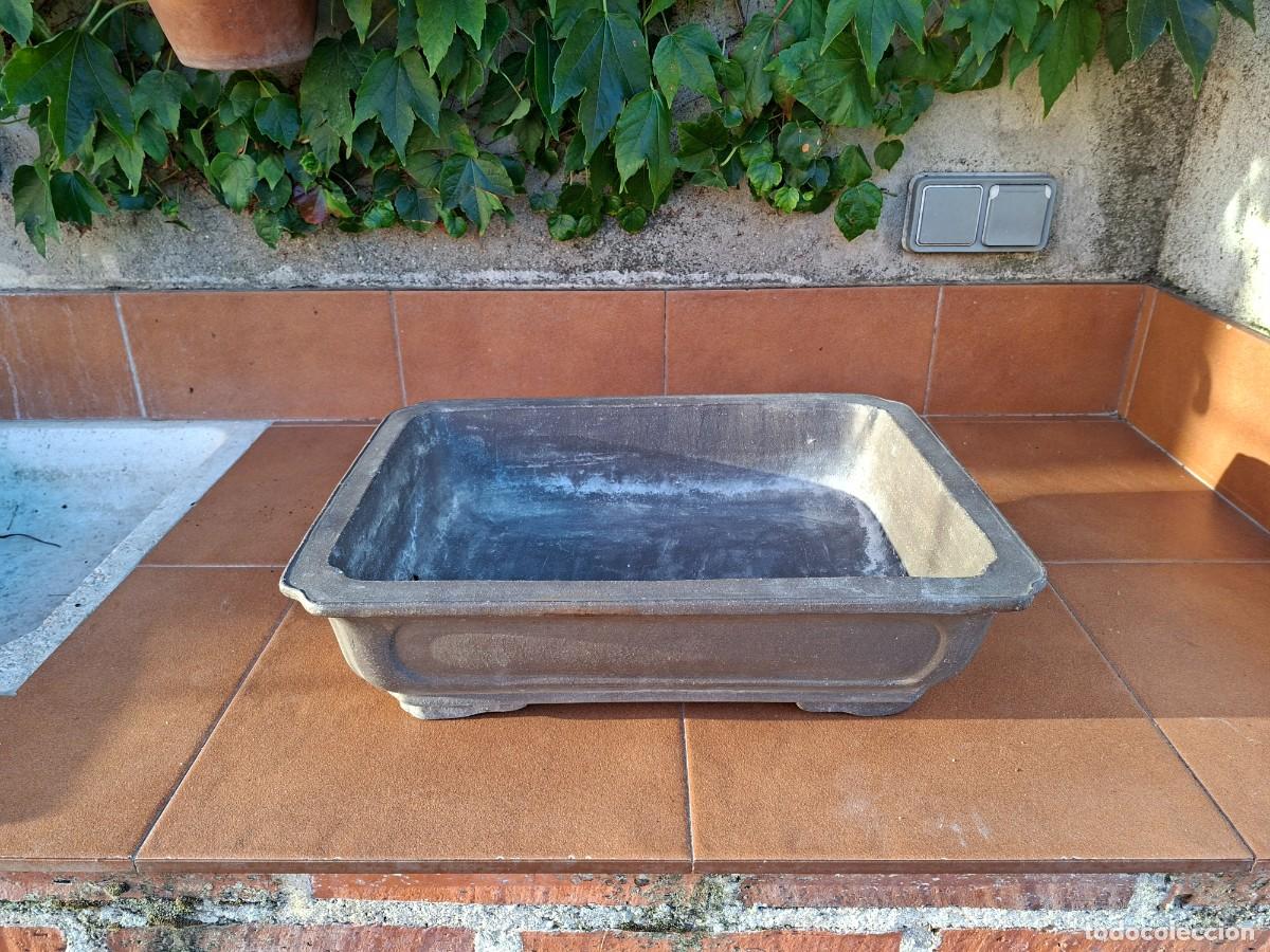 Vintage: Maceta tiesto para bons&aacute;i rectangular grande 45x33x13 cm. Cer&aacute;mica sin esmaltar