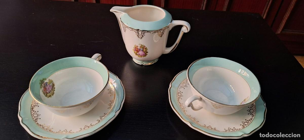 Vintage: Juego de caf&eacute; vintage C&eacute;ranord Saint-Amand porcelana francesa