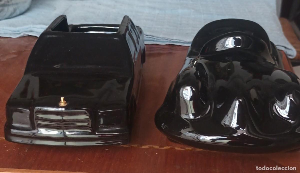 Vintage: COCHES CERAMICOS NEGROS CENICERO,PORTAOBJETOS...25 CMS
