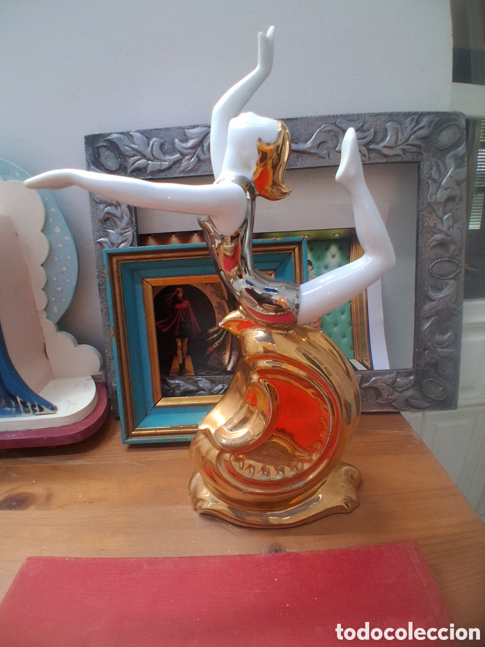 Vintage: Figura de porcelana art deco jambo valencia