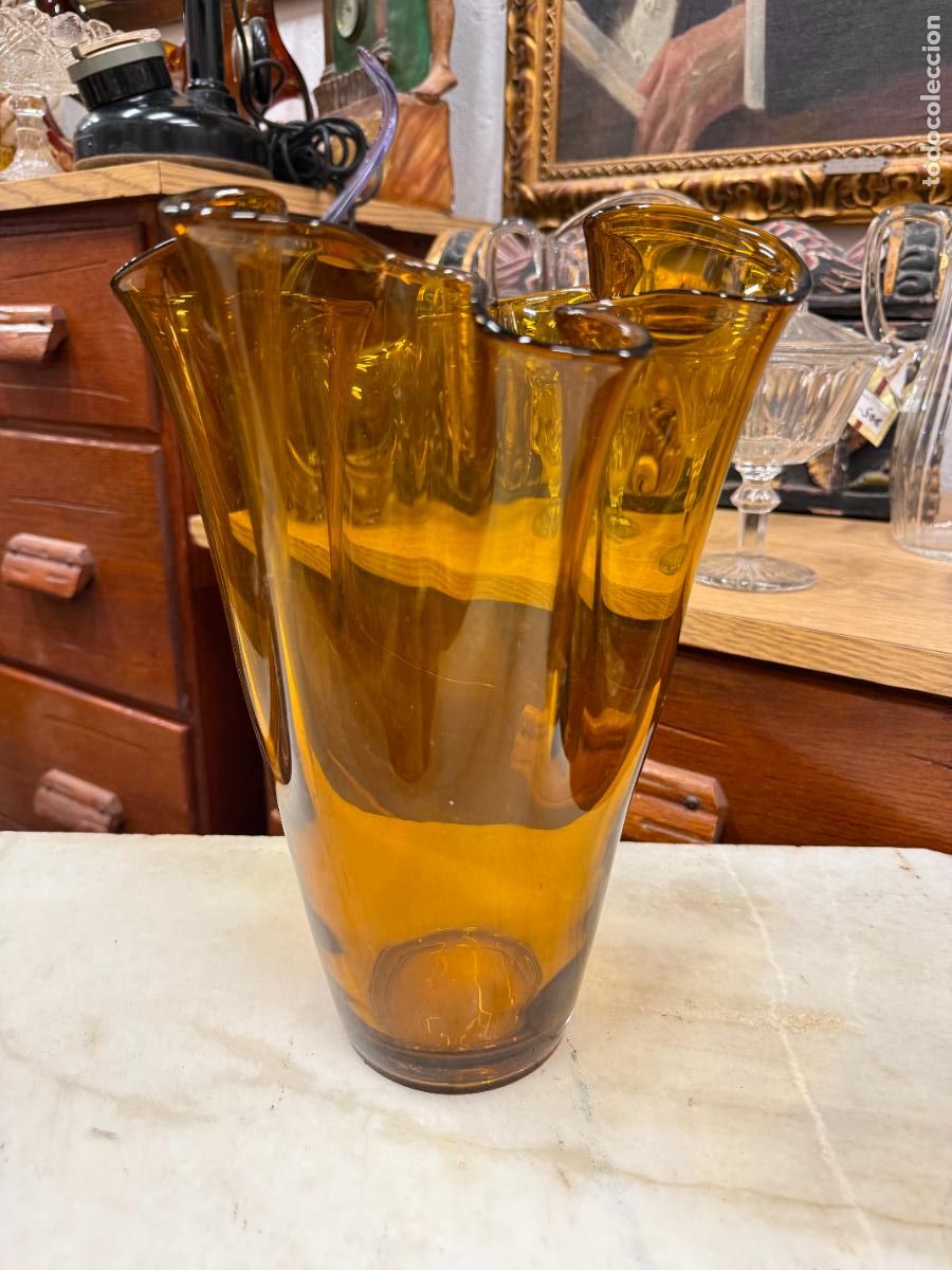 Vintage: PRECIOSO JARRON DE CRISTAL - MEDIDA 31 CM
