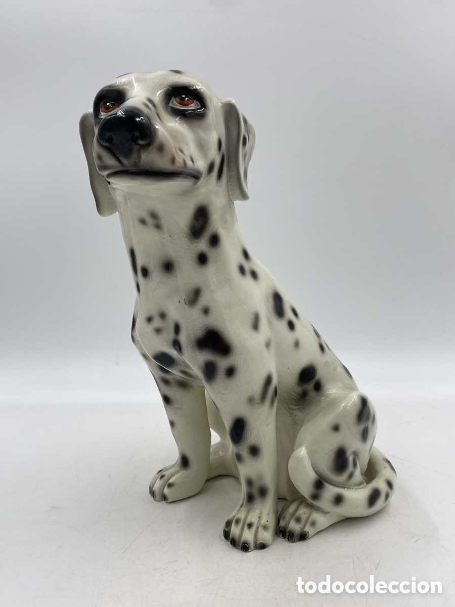 Vintage: Perro d&aacute;lmata cer&aacute;mica vintage