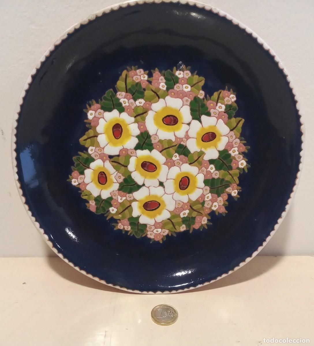 Vintage: PLATO CER&Aacute;MICA OSTROROG OBER&Aacute; MISIONES ESMALTADO 25 CM