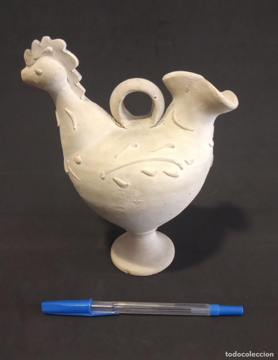 Vintage: ANTIGUA JARRITA / BOTIJO DE CER&Aacute;MICA FORMA DE GALLO ALFARER&Iacute;A TRADICIONAL