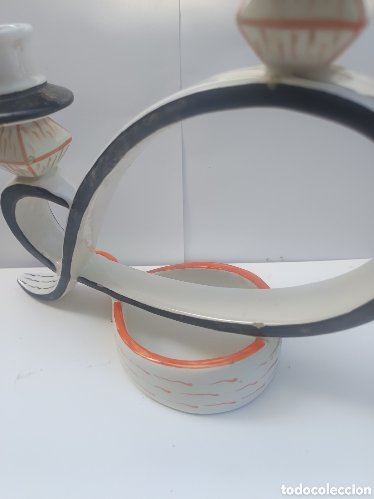Vintage: Porta velas porcelana Manises Valencia