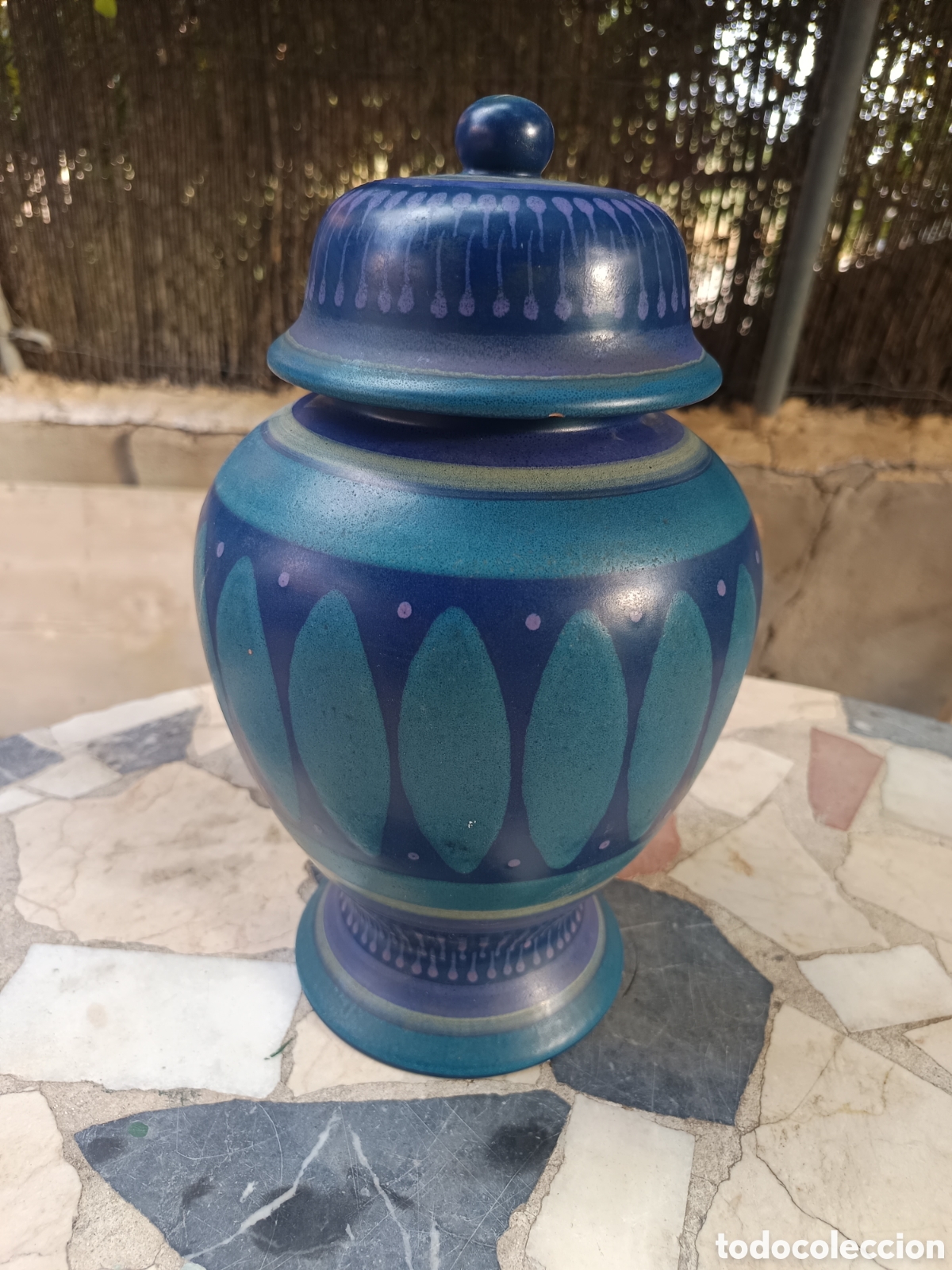Vintage: Jarr&oacute;n tibor Porta Celi pintado por C&aacute;novas ceramica Valencia