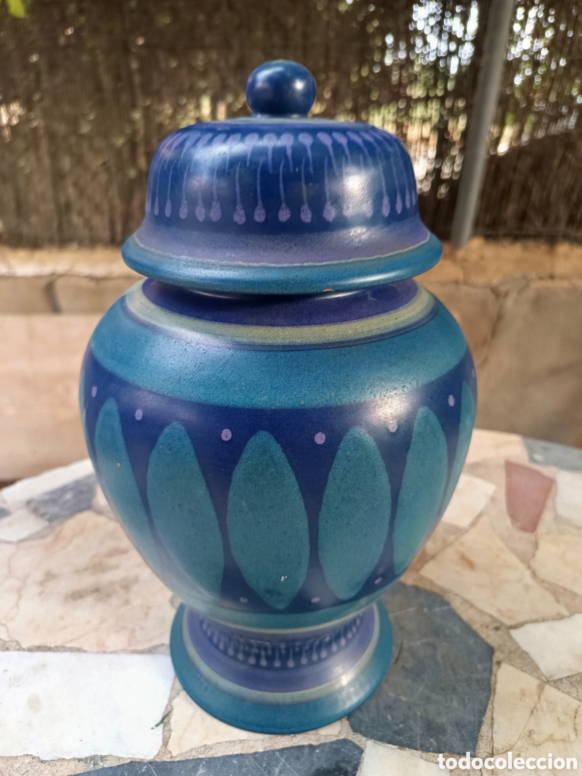 Vintage: Jarr&oacute;n tibor Porta Celi pintado por C&aacute;novas ceramica Valencia