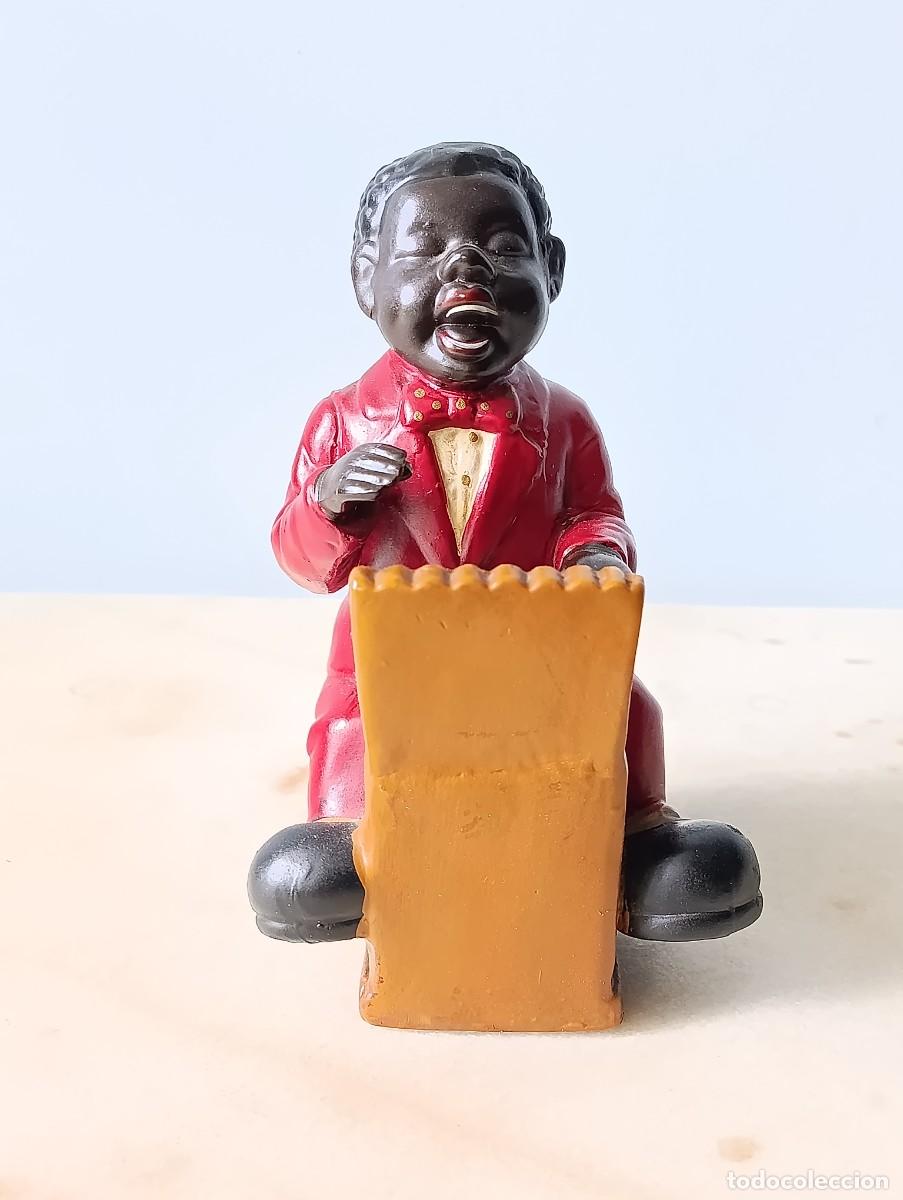 Vintage: Figura Vintage Pianista de Jazz en Cer&aacute;mica Policromada 17 cm