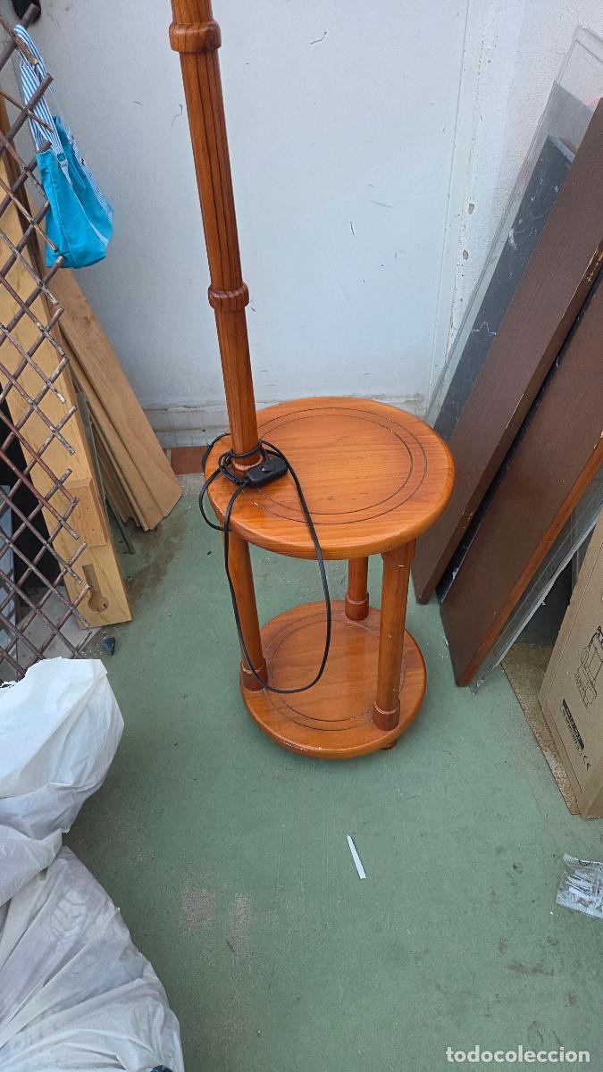 Vintage: lampara de pie de madera - Foto 4
