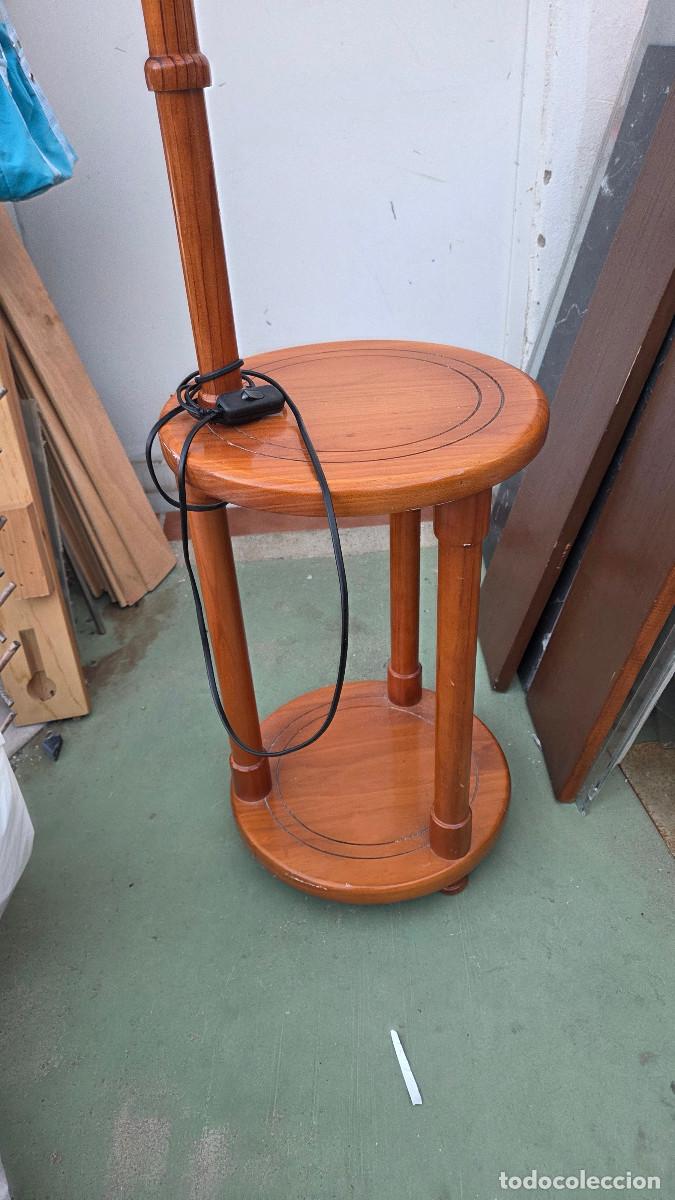 Vintage: lampara de pie de madera - Foto 5