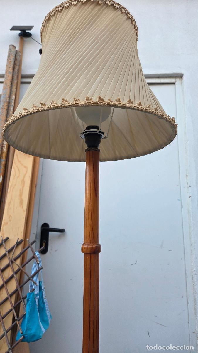 Vintage: lampara de pie de madera - Foto 6