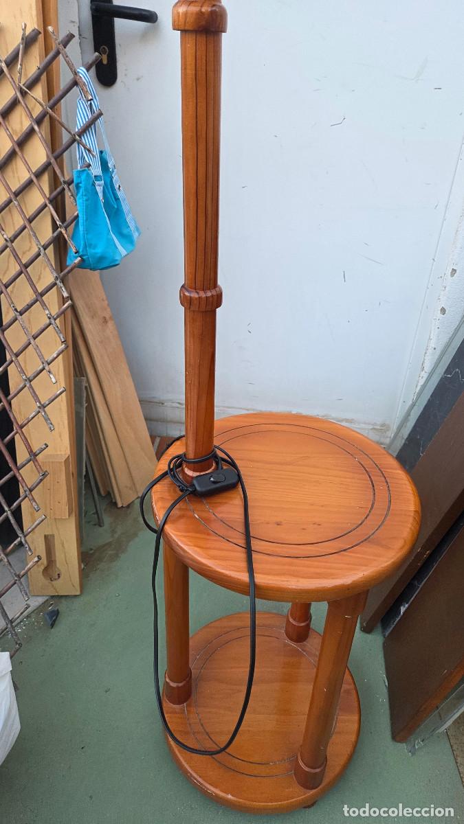 Vintage: lampara de pie de madera - Foto 7