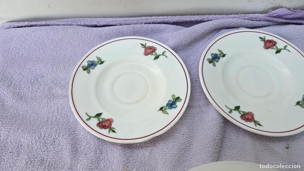 Vintage: 2 peque&ntilde;os platos de flores - Foto 1