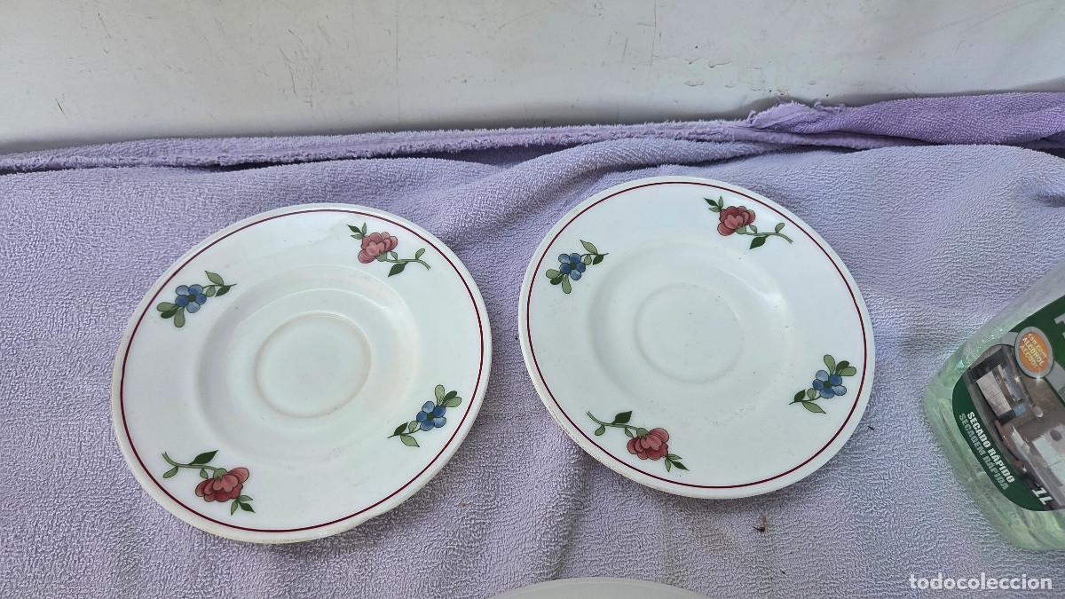 Vintage: 2 peque&ntilde;os platos de flores - Foto 2