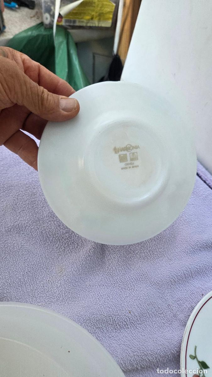 Vintage: 2 peque&ntilde;os platos de flores - Foto 3