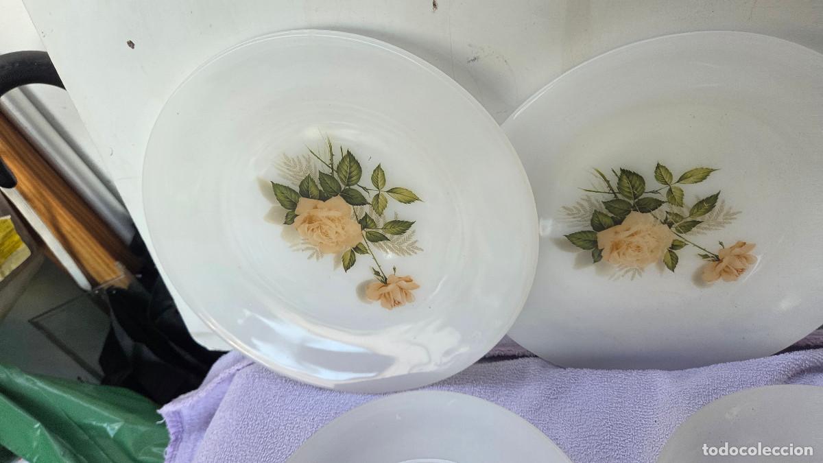 Vintage: 5 platos de cristal opalino - Foto 4