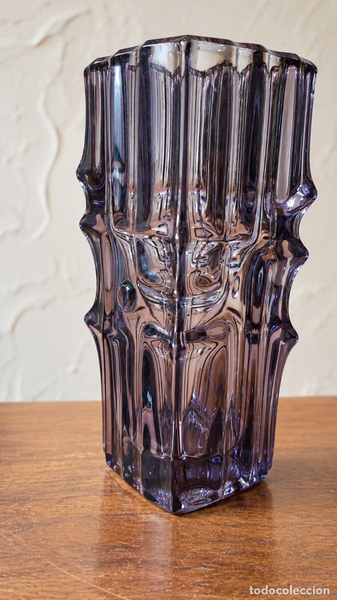 Vintage: Jarron de cristal bohemia modernista Vladislav Urban