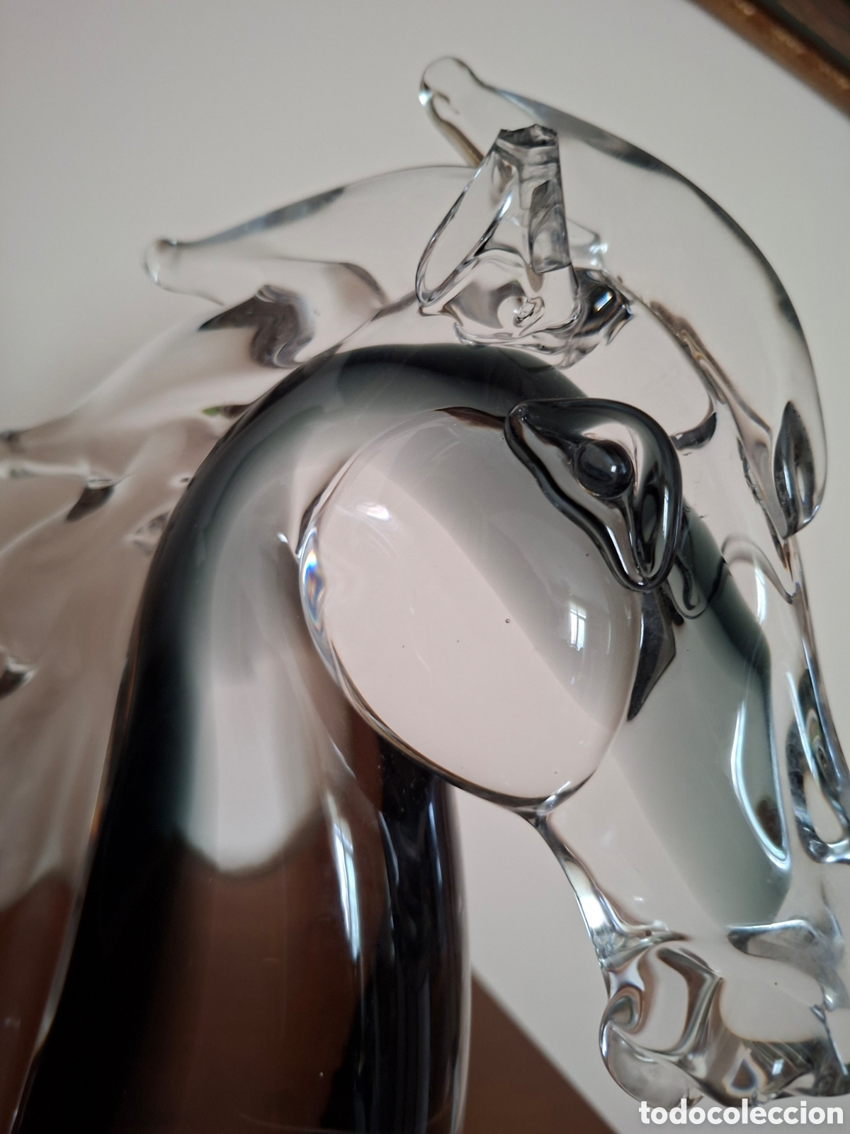 Vintage: CABEZA DE CABALLO DE CRISTAL - Foto 3