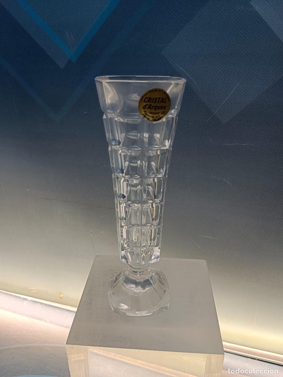 Vintage: peque&ntilde;o florero cristal tallado 17 cm cristal d&acute;Arques