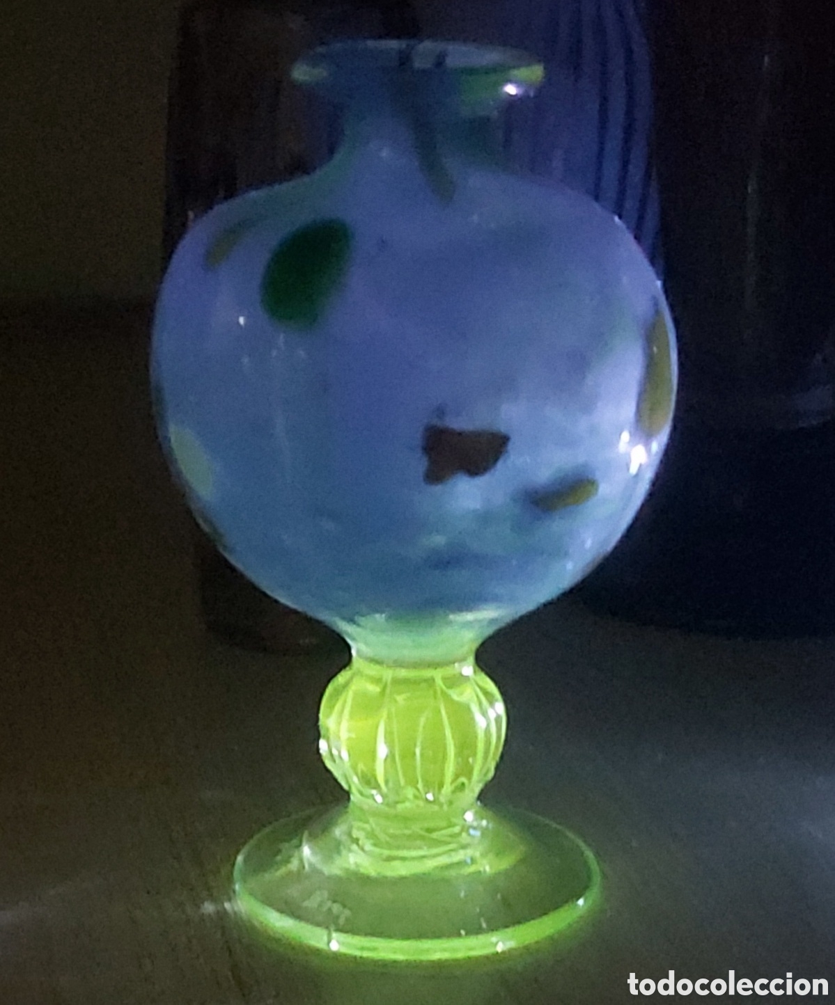 Vintage: Jarr&oacute;n A&ntilde;os 70 Biot Vidrio Soplado 15cm Reactivo UV