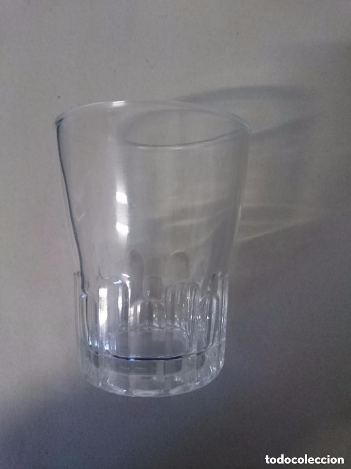 Vintage: vaso estriado de base baja-vidrio transparente-a&ntilde;os 70-menaje de cocina retro