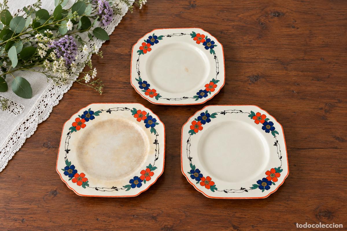 Vintage: 3 Platos Vintage Wedgwood & CO, Antoinette