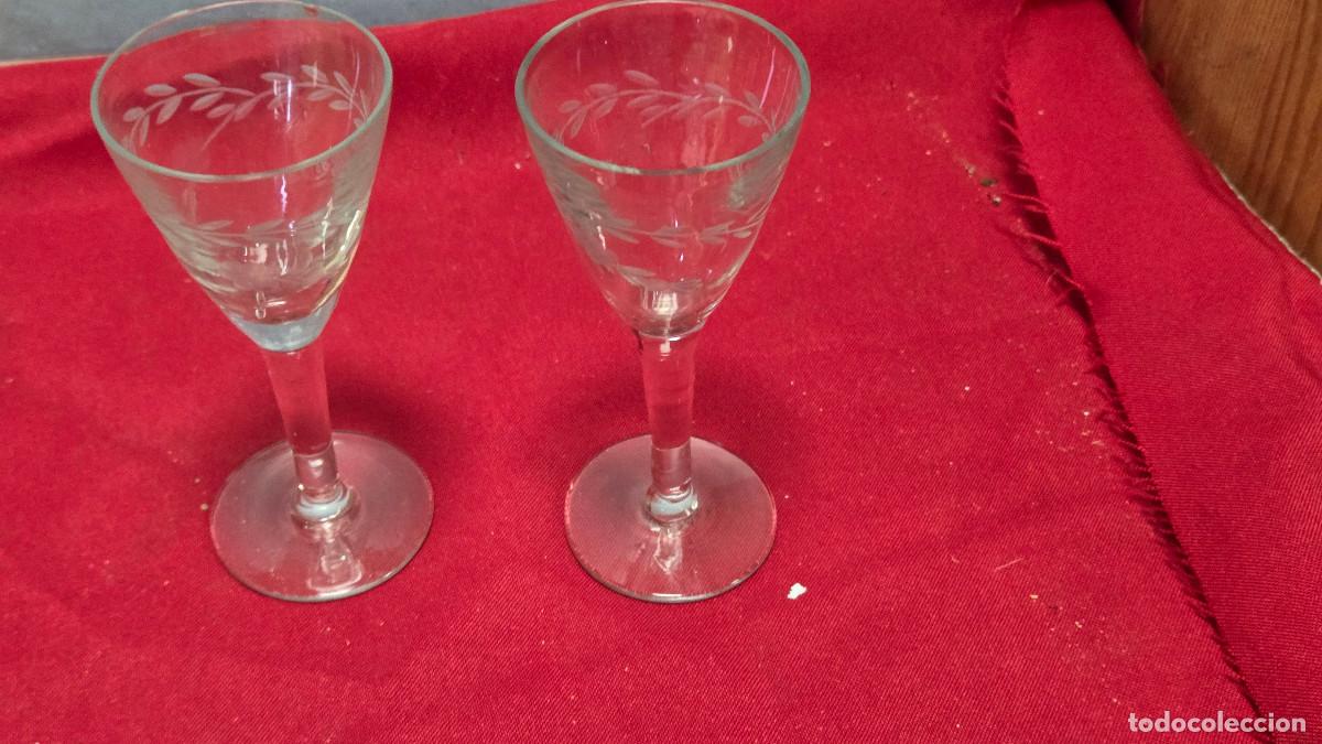 Vintage: 2 copas de cristal antiguo