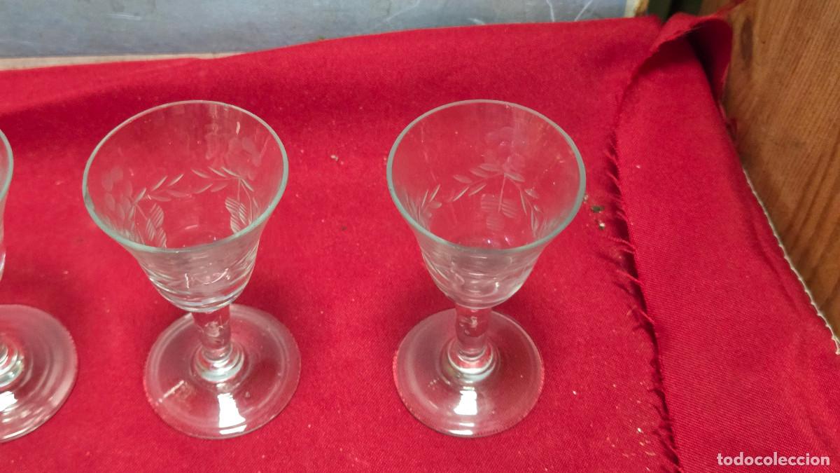 Vintage: 4copas de cristal antiguo - Foto 3