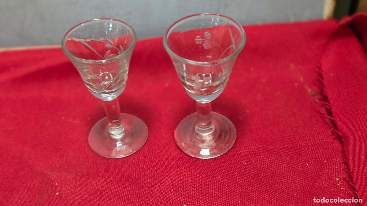 Vintage: 2 copas de cristal antiguo