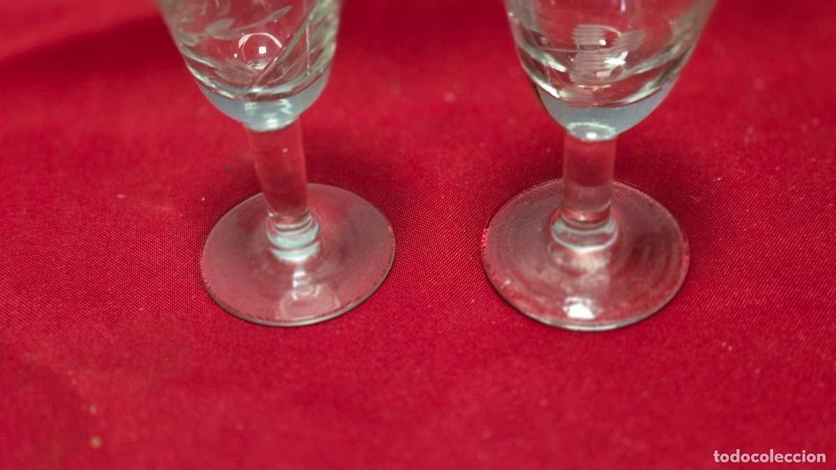 Vintage: 2 copas de cristal antiguo - Foto 3