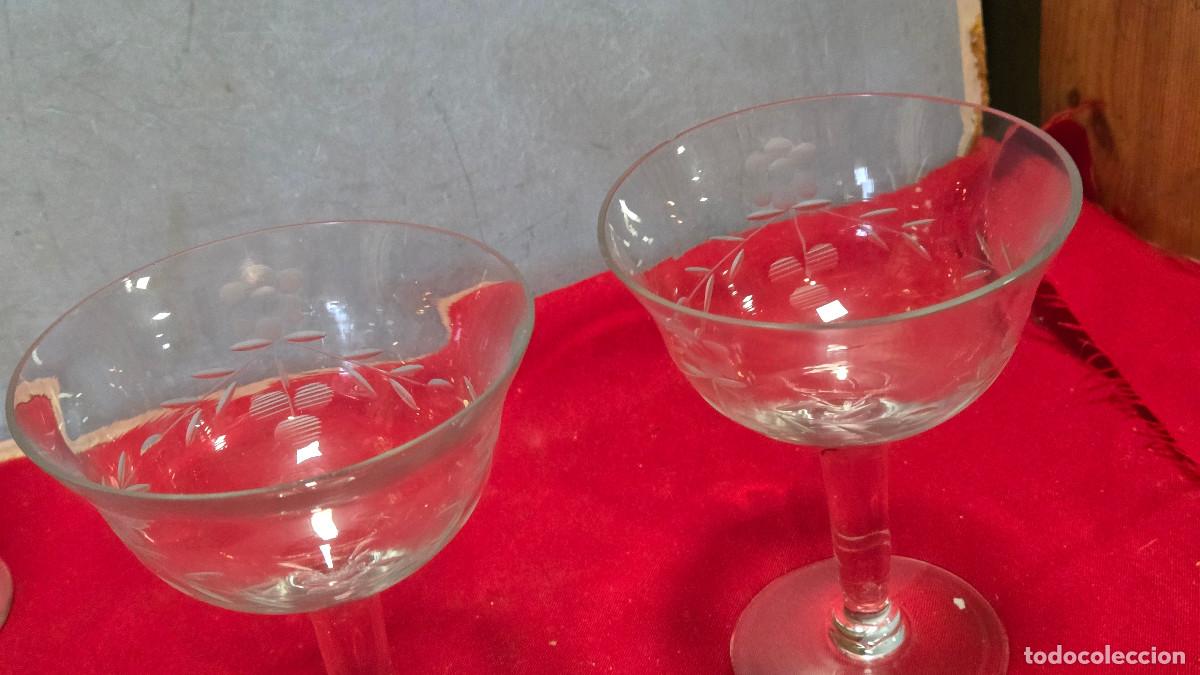 Vintage: 2 copas de cristal antiguo - Foto 3