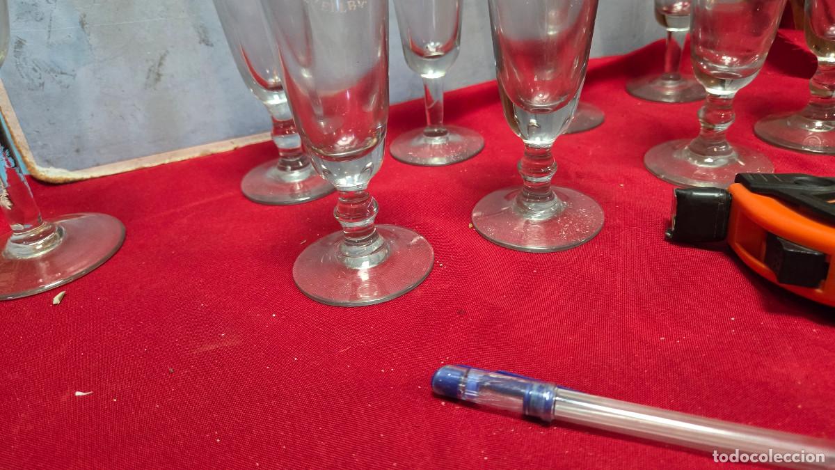 Vintage: 8 copas de cristal antiguo - Foto 4