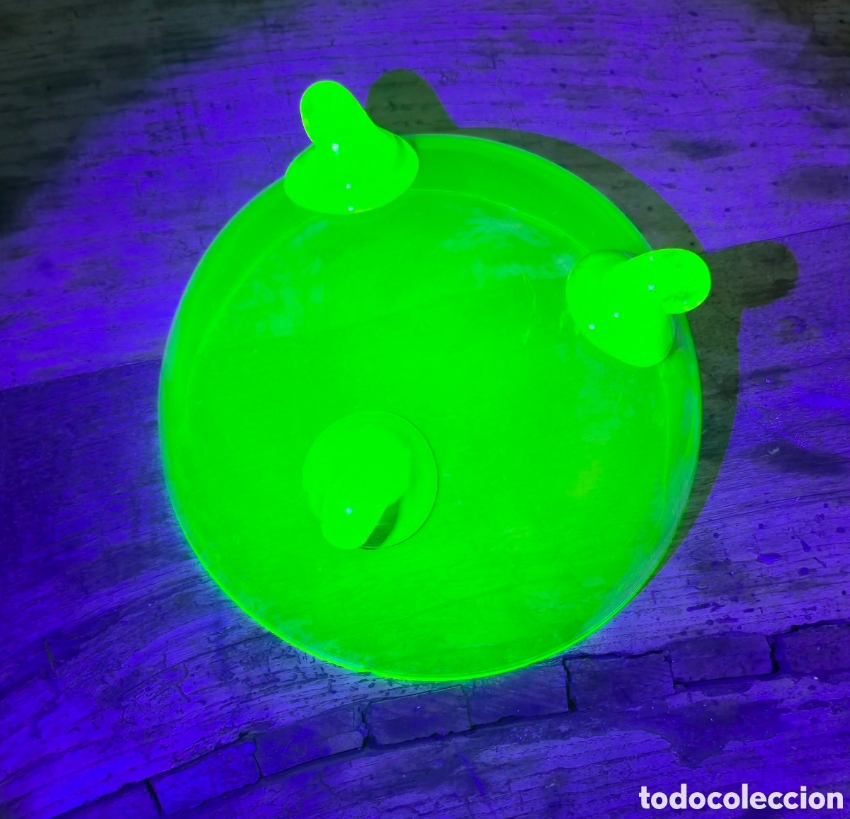 Vintage: Uranium Glass cuenco vintage