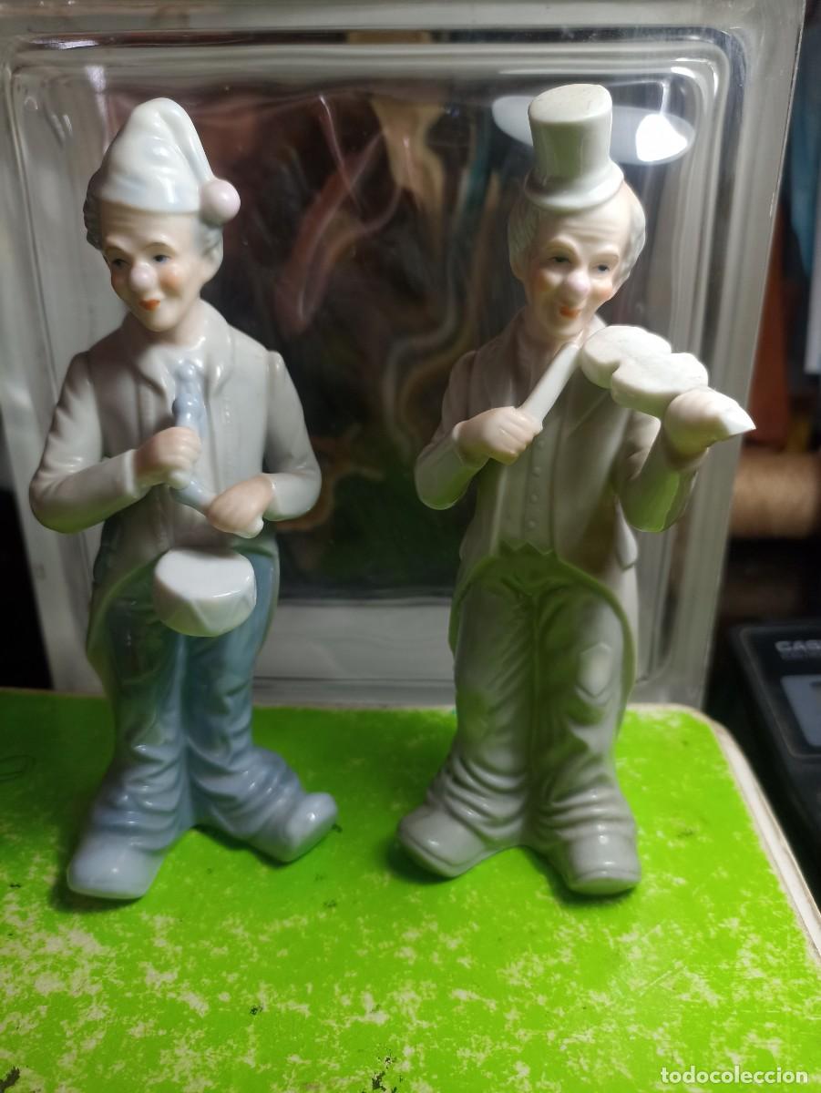 Vintage: Payasos m&uacute;sicos. Porcelana Mart&iacute;n Fierro. Levante.