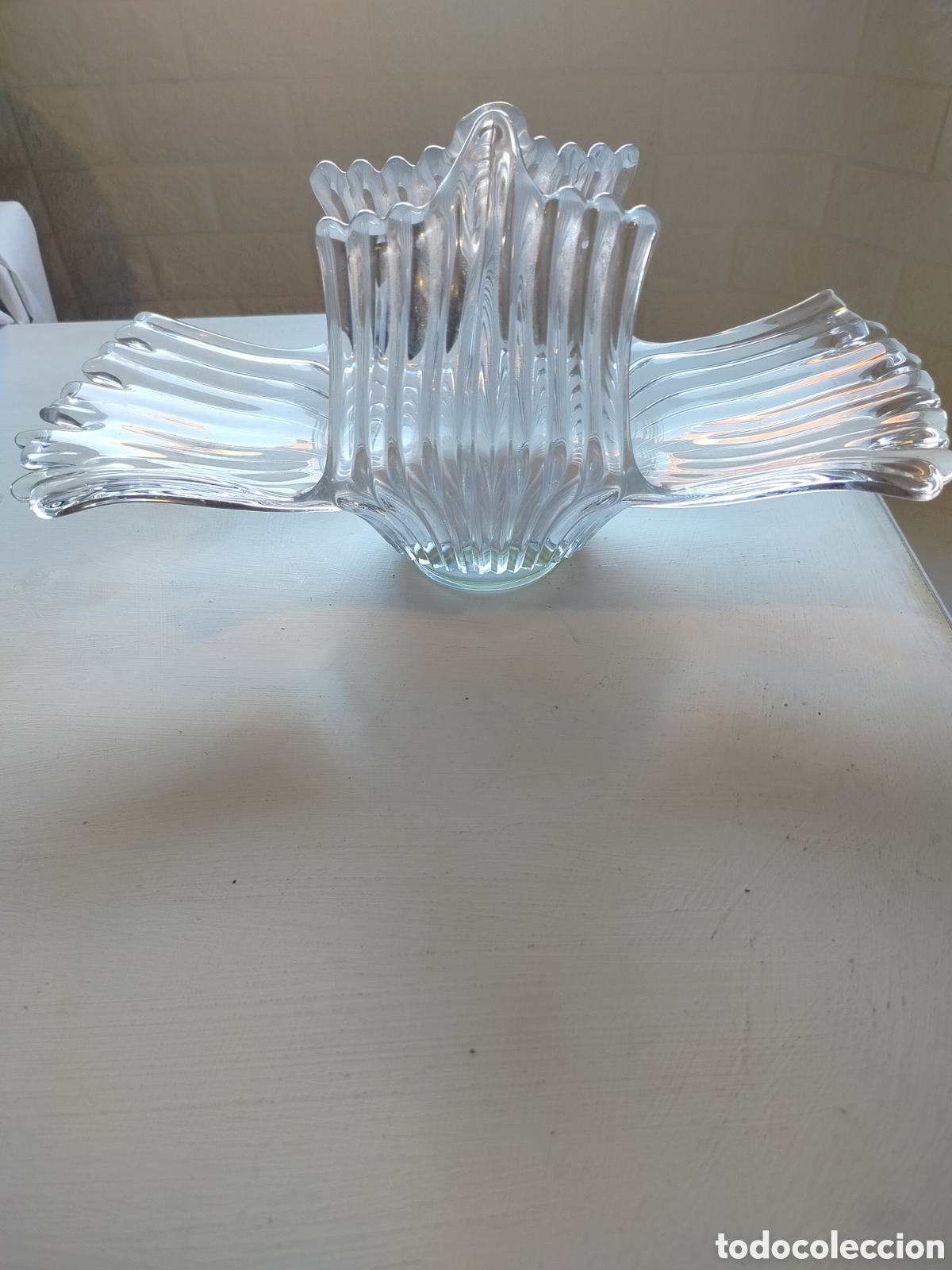 Vintage: Centro de Mesa de Cristal - Foto 1