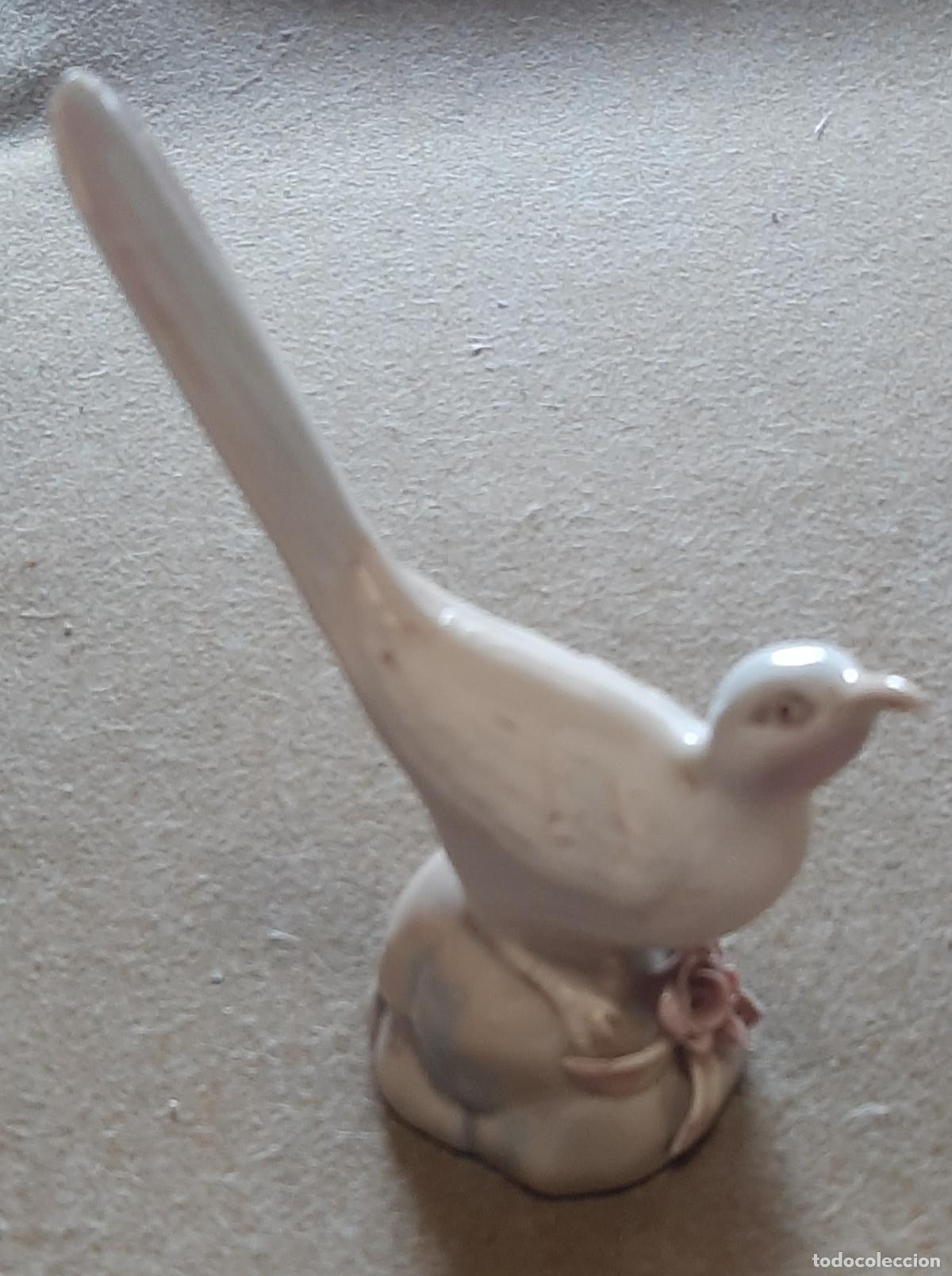 Vintage: ANTIGUA FIGURA PAJARO - SELLO INCISO EN LA BASE - 16 CM DE LA BASE A LA COLA