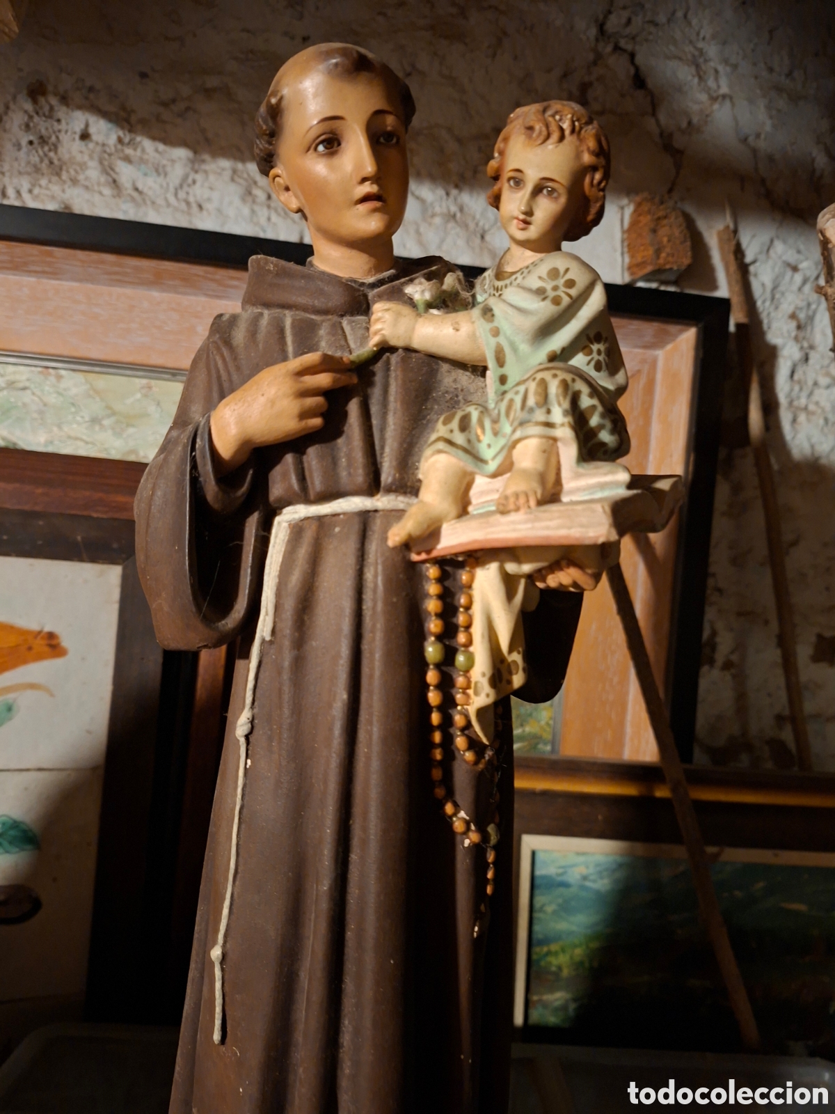 Vintage: Santo de la escuela de Olot - Foto 1
