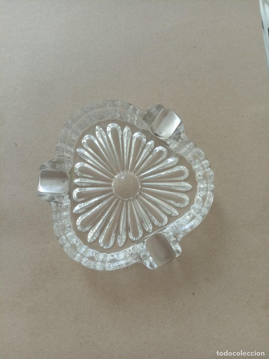 Vintage: Cenicero Vintage de Cristal y Plata de Ley