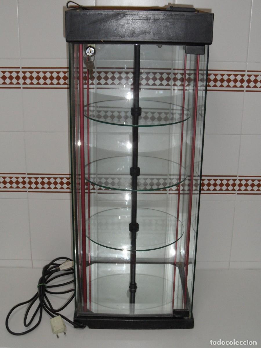 Vintage: /LDS/ VITRINA EXPOSITORA GIRATORIA (29X29X75CM)
