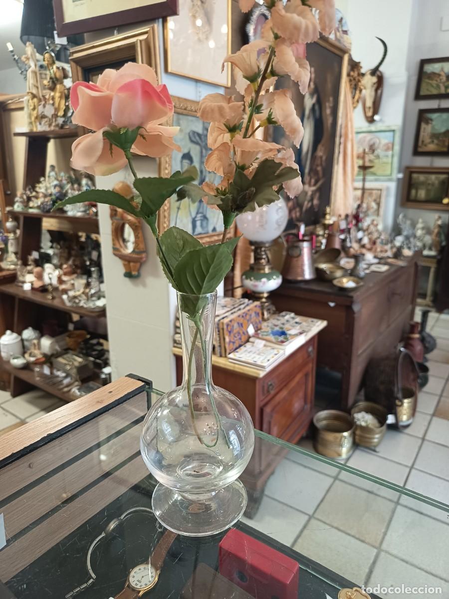 Vintage: Florero de cristal 18.5 cm